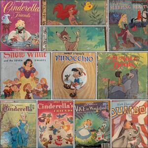 Vtg Disney Books Princesses, Heroes, and More
